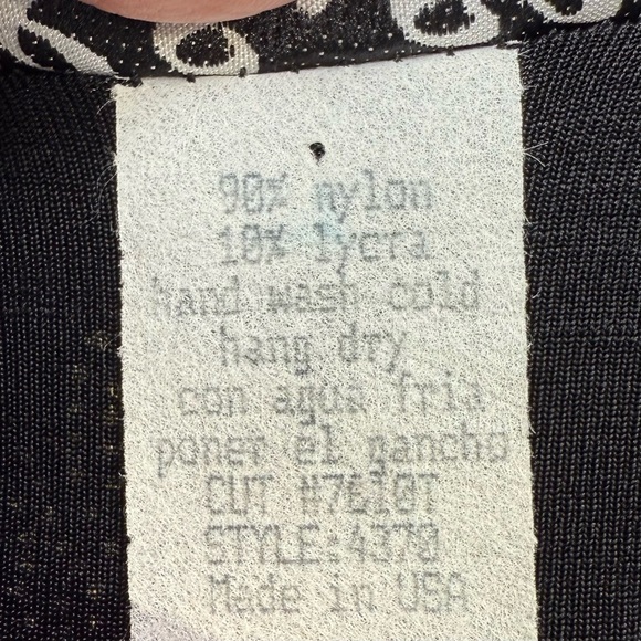 es•se Black Tunic Top Heart Pattern Button Front Small Knit VTG 90s Esse - Picture 6 of 14